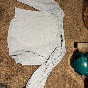 Lulus Blue No-Shoulder Top